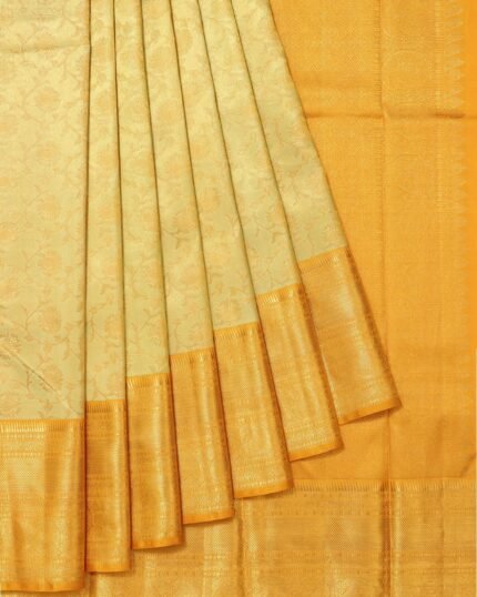 Golden Kanchipuram Tissue Silk Saree