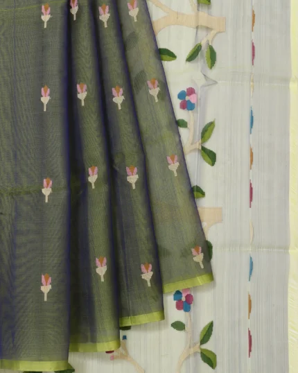 Green Bengal Jamdani Saree