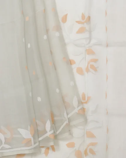 Pista Green Bengal Jamdani Saree
