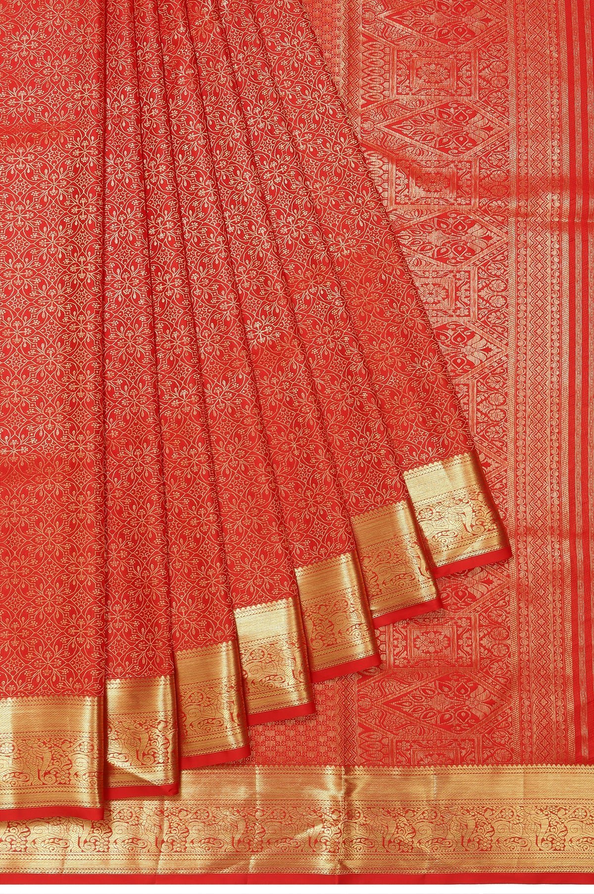 Red Kanchipuram Silk Saree