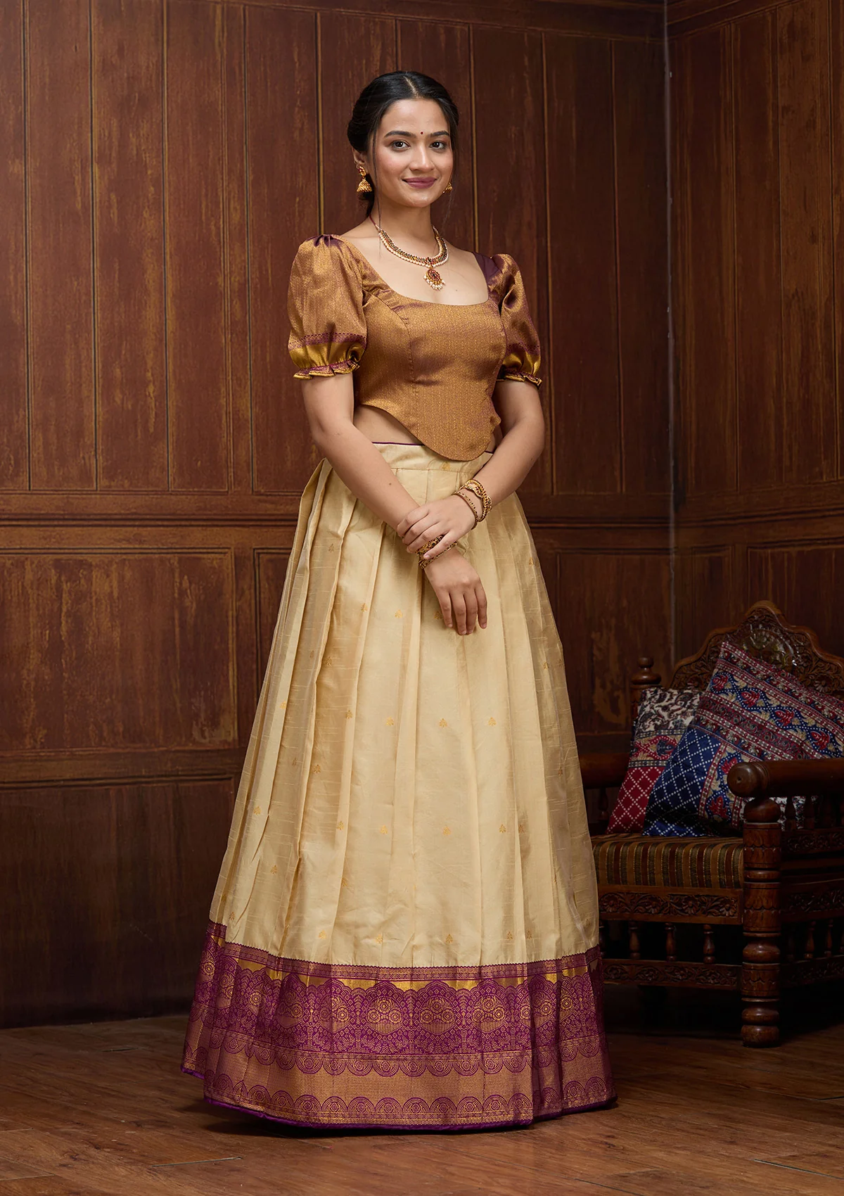 Banarasi Semi-Stitched Lehenga - Image 2