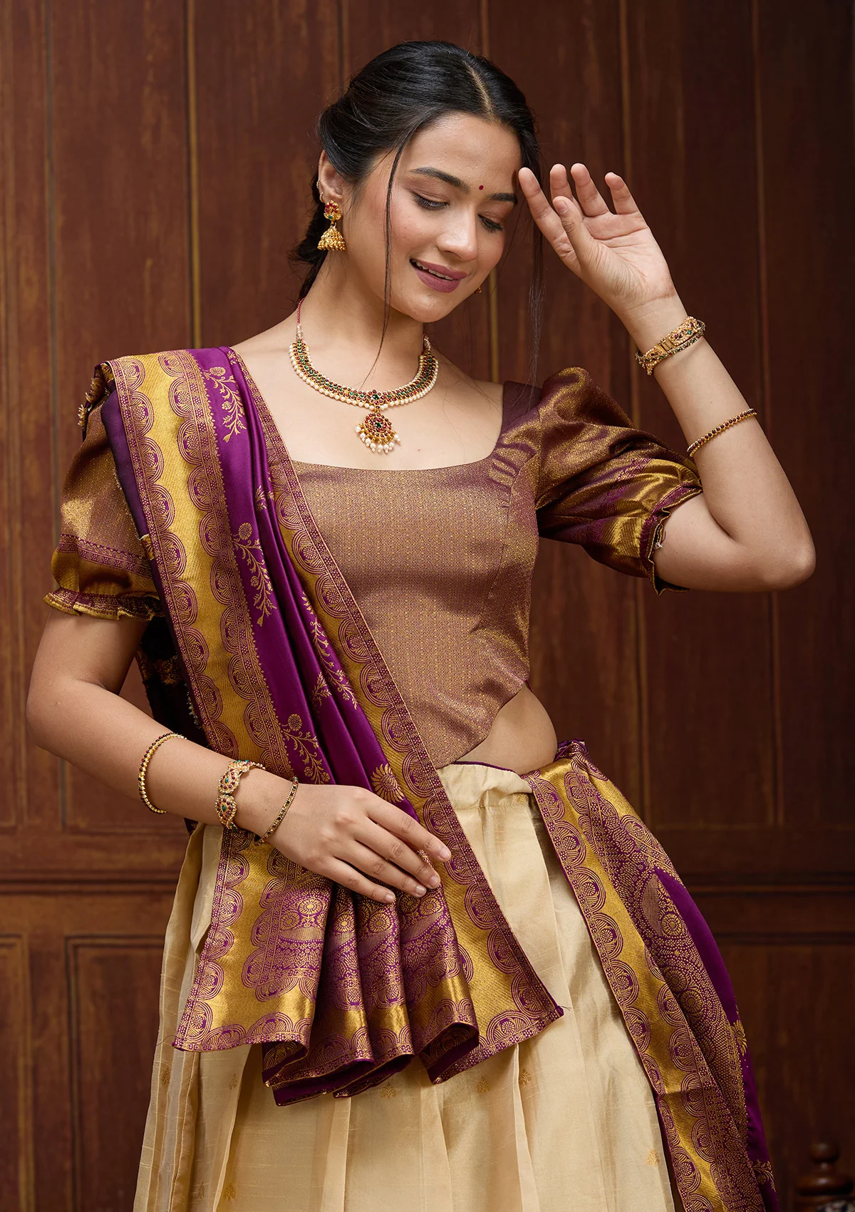 Banarasi Semi-Stitched Lehenga - Image 5