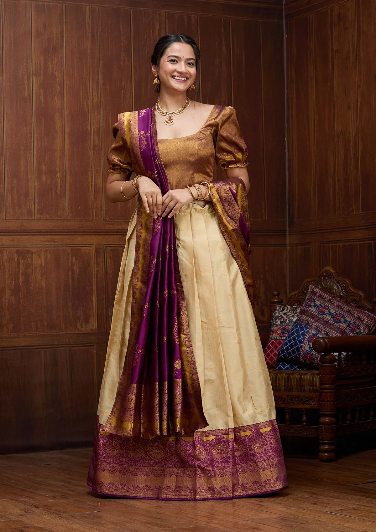Banarasi Semi-Stitched Lehenga - Image 6