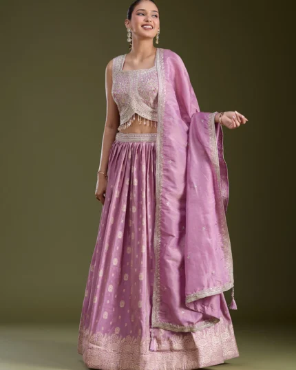 Sequins Banarasi Readymade Lehenga