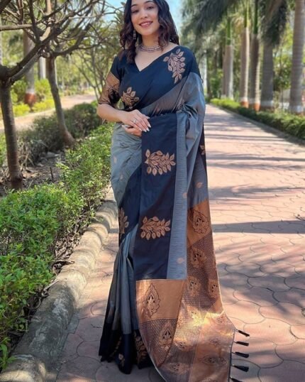 Banarasi Silk Zari Woven Jacquard Saree For Special Occasions