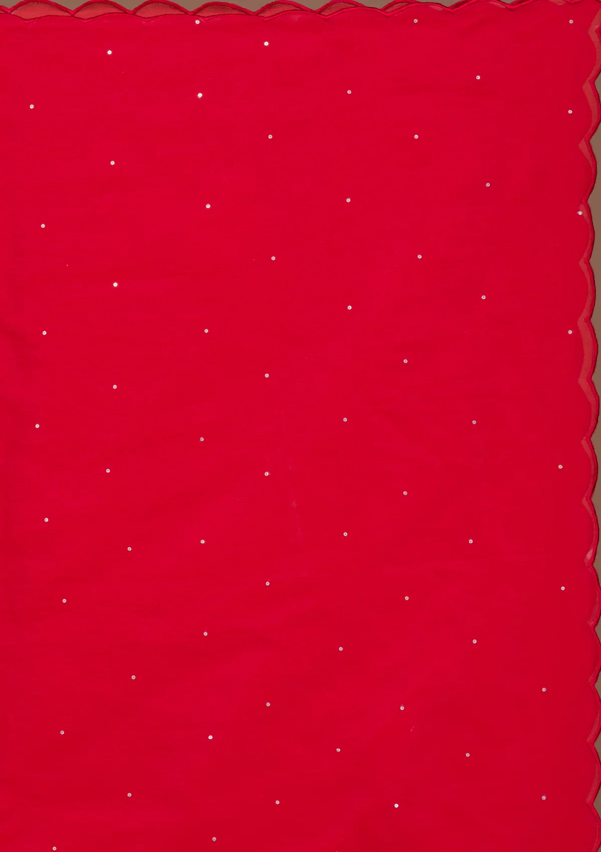 Red Print Satin Readymade Lehenga - Image 8