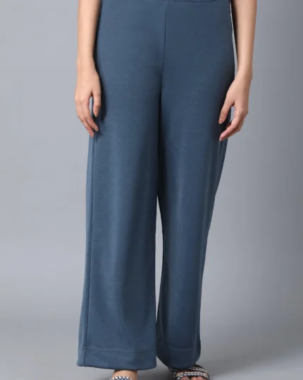 Blue Loose Fit Palazzo