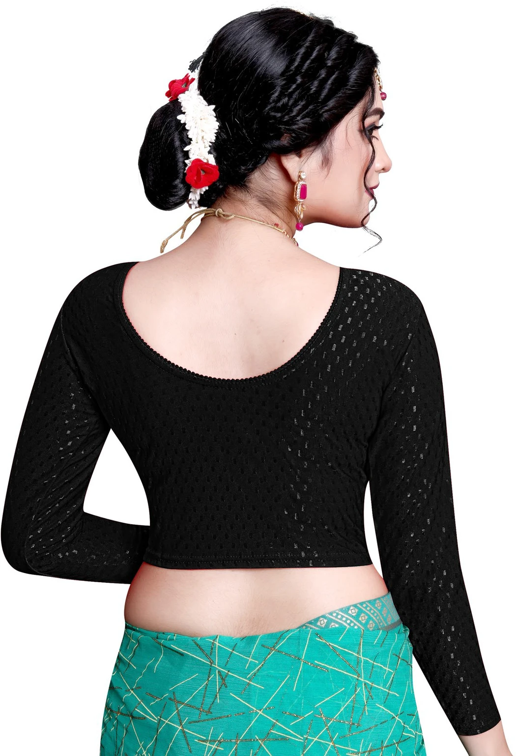 Full Sleeve Round Neck Women Blouse - Image 5