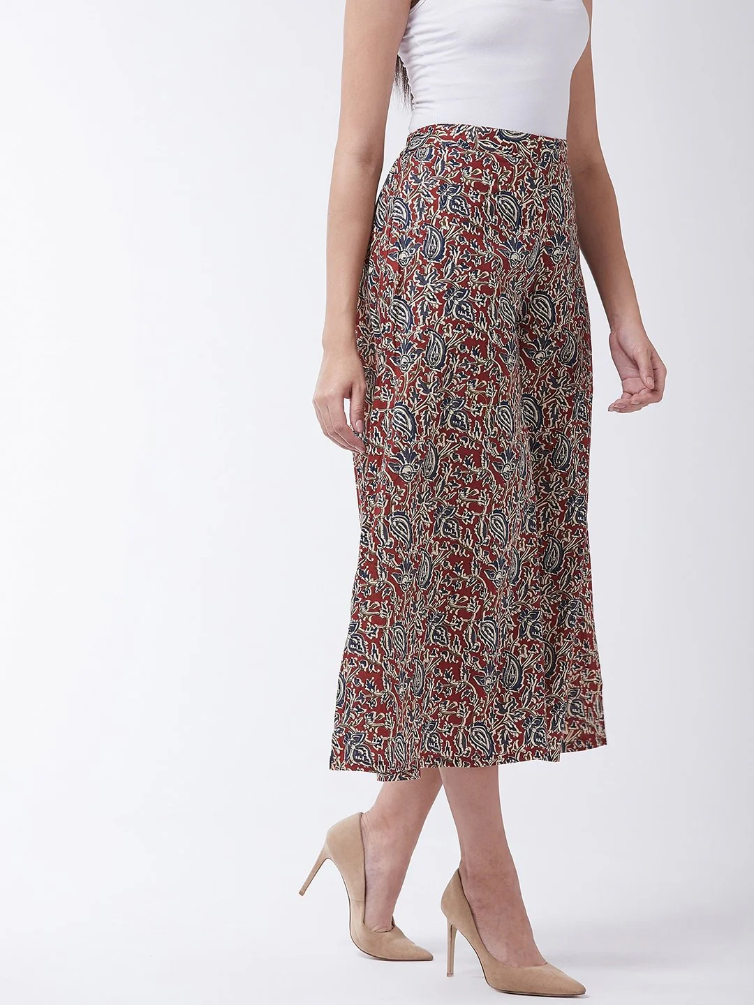 Printed Kalamkari Handloom Palazzo - Image 5
