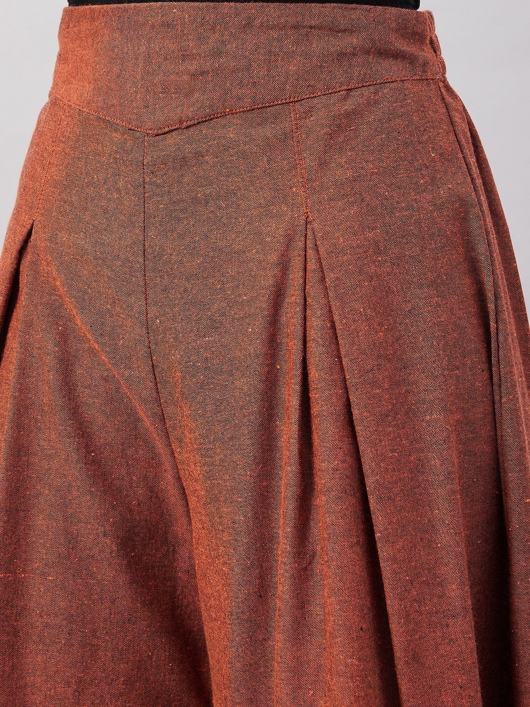 Rust Smart Casual Beautiful Hot Handloom Palazzo - Image 6
