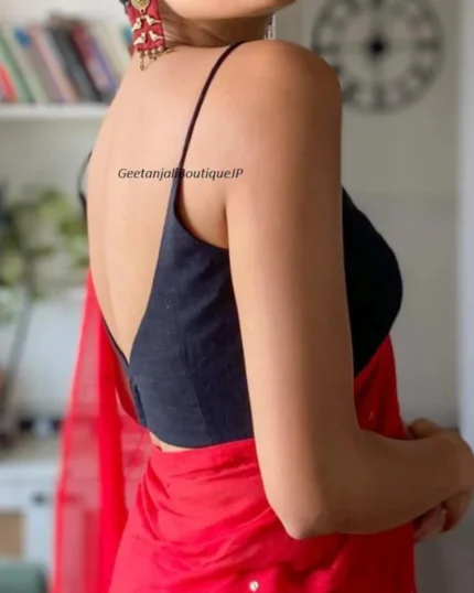 Readymade Sweetheart Sleevless Saree Blouse, Black Blouse, Designer crop Top, Handmade Sare Blouse, Partywere Wedding Choli, Raw Silk Blouse