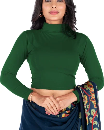 Full Sleeve Band collar Women Blouse