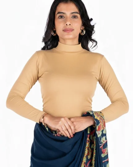 Full Sleeve Band collar Women Blouse