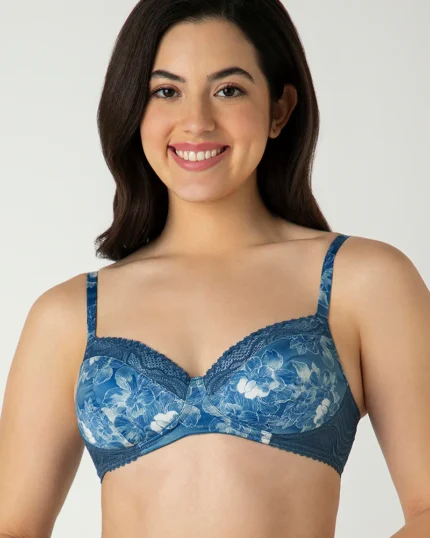 TULIP HARMONY PRINT Demure Padded Non-Wired Demi Bra