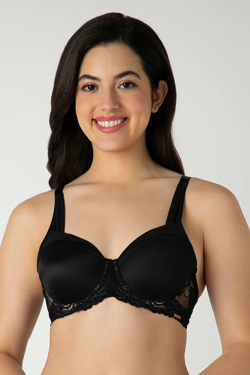 Glam Lace Padded Wired Balconette Bra - Image 7
