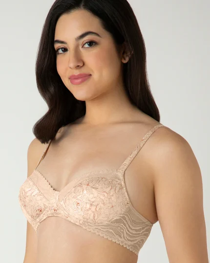 DELICATE BLOOM PRINT Demure Padded Non-Wired Demi Bra
