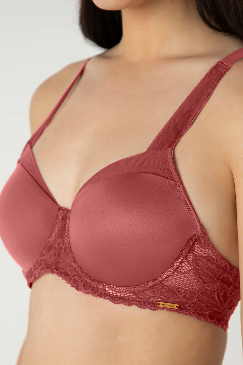 Glam Lace Padded Wired Balconette Bra - Image 4