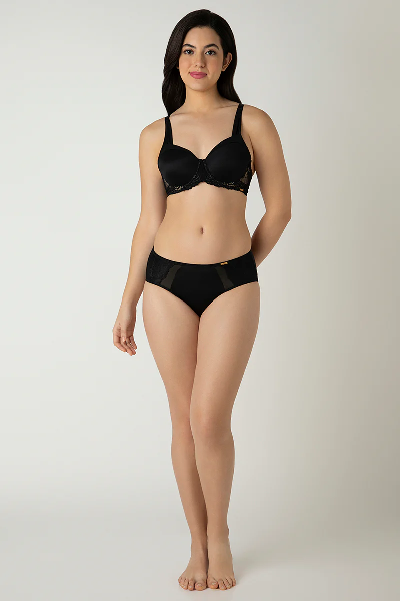 Glam Lace Padded Wired Balconette Bra - Image 12