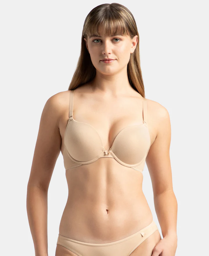 Light Skin Wired Padded Super Combed Cotton Elastane Stretch Medium Coverage - Image 2