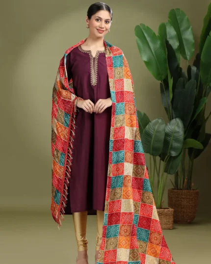 Multicolor Floral Printed Dupatta