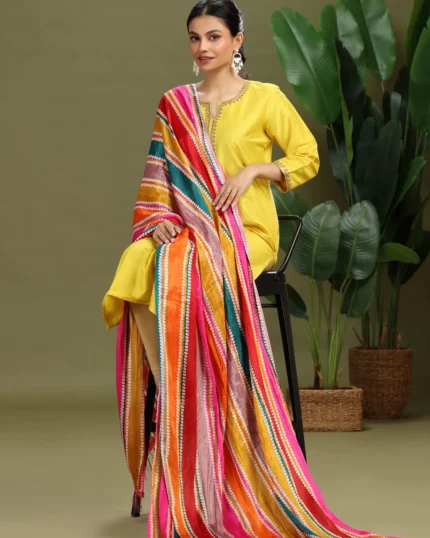 Multicolor Chiffon Floral Printed Dupatta