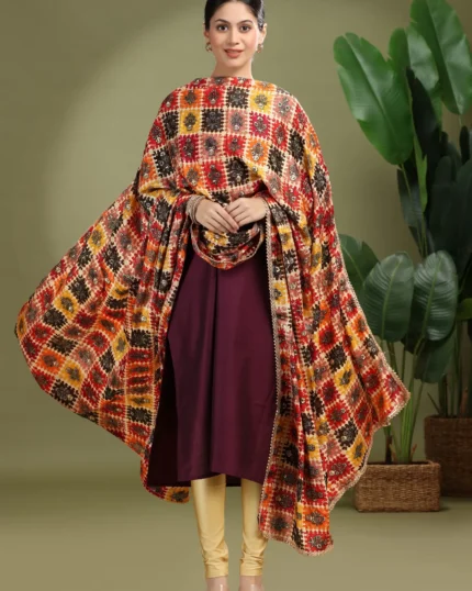 Multicolor Floral Printed Dupatta