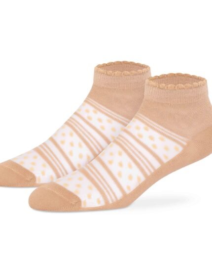 Combed Cotton Casual Low-Cut Net Socks