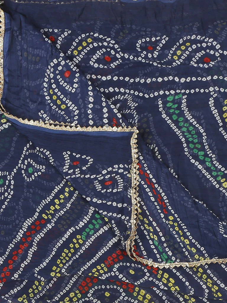 Multi Printed Bandhini Chiffon Dupatta - Image 7