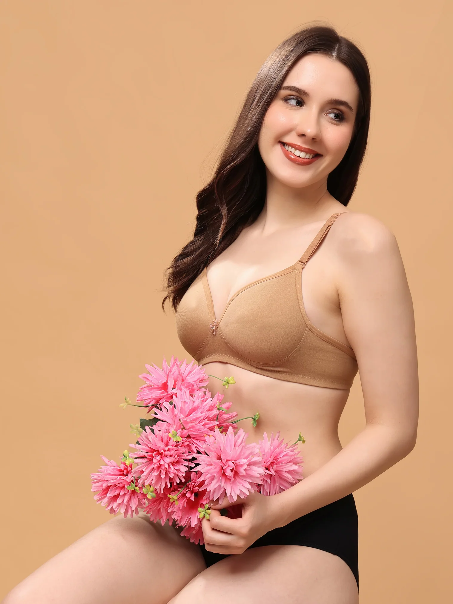 Skin Non-Wired Medium Coverage Convertible-Straps T-Shirt Bra - Image 5