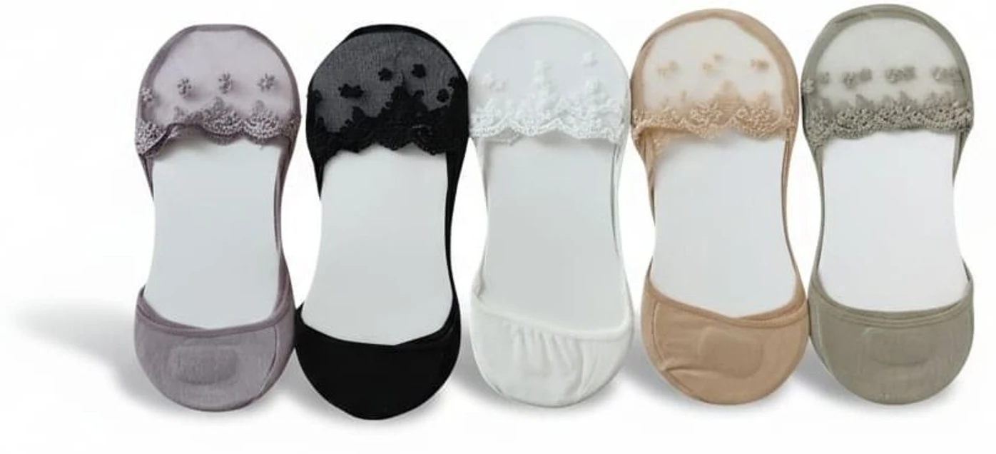 Women Embroidered Peds/Footie/No-Show