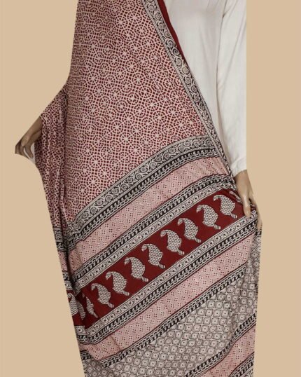 Maroon Bagh Cotton Dupatta